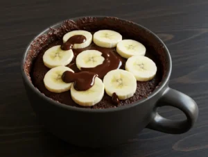 Bolo de banana de caneca